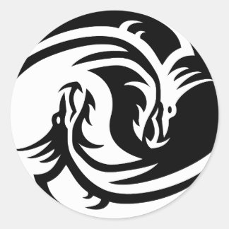 yin yang dragons stickers