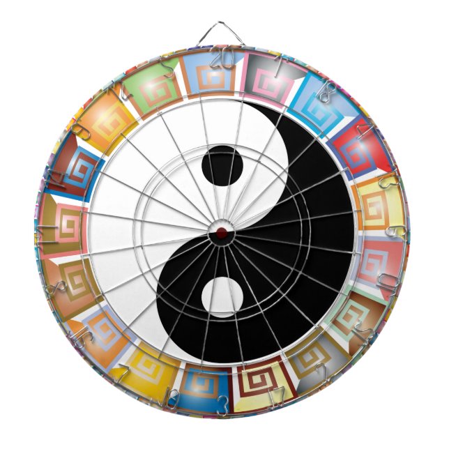 yin yang eastern asian philosophy dart board (Front)
