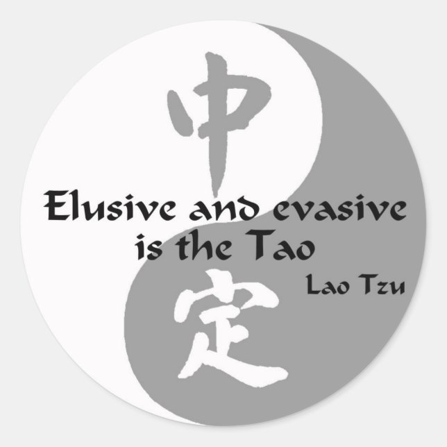 Yin Yang - Elusive and Evasive Classic Round Sticker (Front)