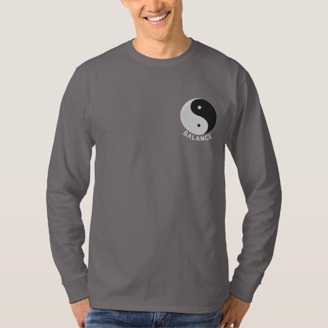 Yin Yang Embroidered Design on Shirts, Jackets (Front)