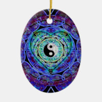 Yin Yang Energy Flow Ceramic Ornament