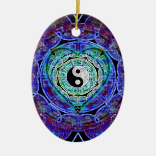 Yin Yang Energy Flow Ceramic Ornament