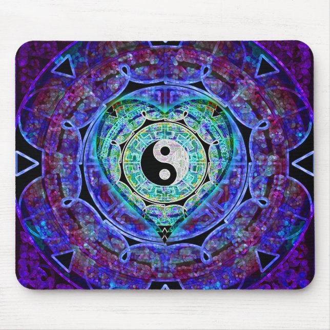 Yin Yang Energy Flow Mouse Pad (Front)