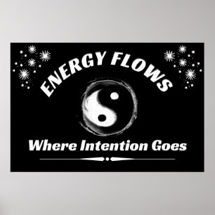"Yin Yang Energy" Positive Wall art Poster