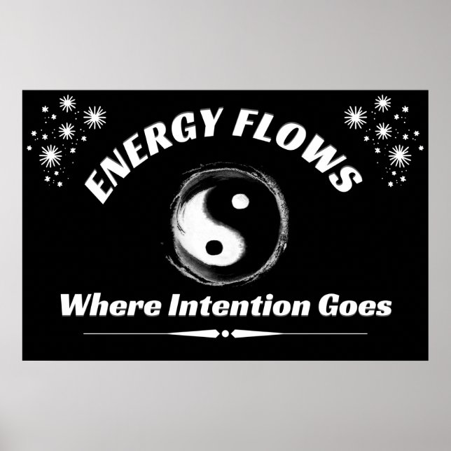 "Yin Yang Energy" Positive Wall art Poster (Front)
