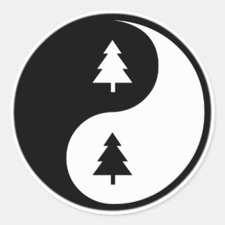 Yin Yang Environmental Engineering Classic Round Sticker