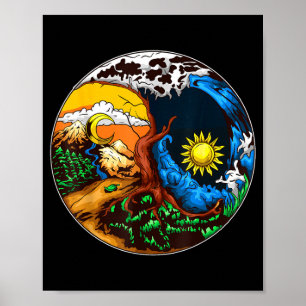Yin yang eve save plane Yin yang eve save plane Poster