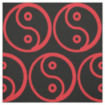 Yin Yang Fabric - Black, Red