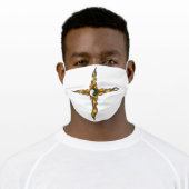 Yin Yang Fire Cross Adult Cloth Face Mask (Worn)