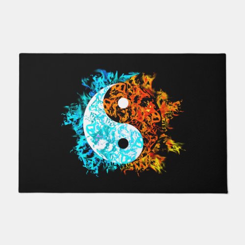 Yin Yang Fire Doormat