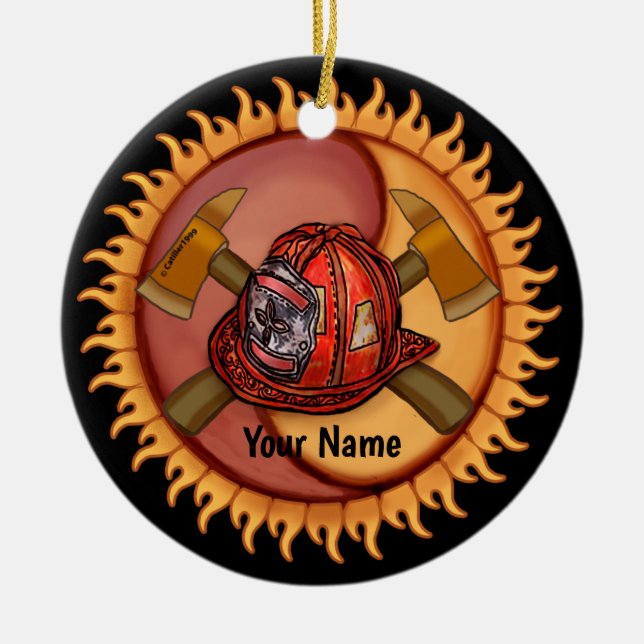 Yin Yang Firefighter ornament (Front)