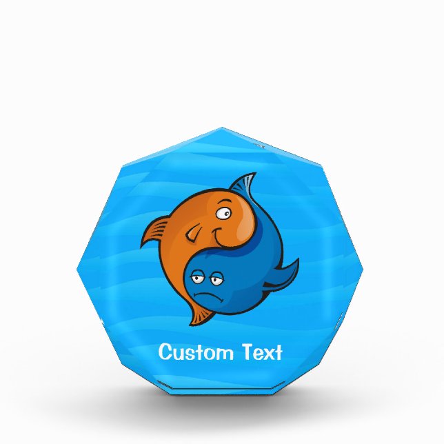 Yin Yang Fish Cartoon Acrylic Award (Front)