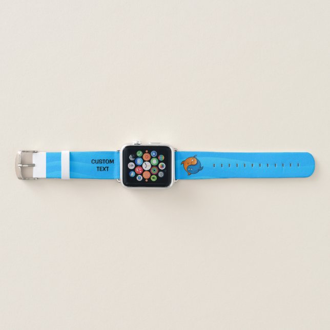 Yin Yang Fish Cartoon Apple Watch Band (Front)