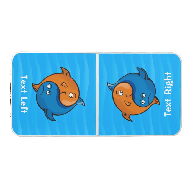 Yin Yang Fish Cartoon Beer Pong Table (Top)
