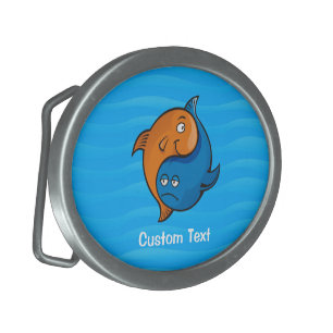 Yin Yang Fish Cartoon Belt Buckle