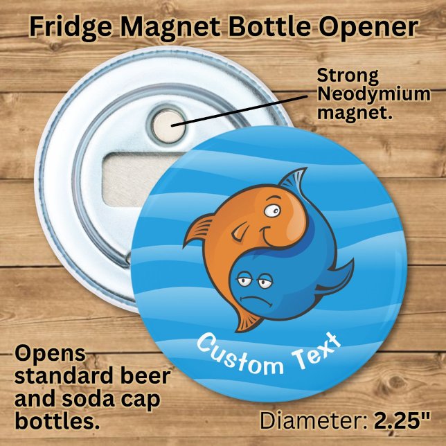 Yin Yang Fish Cartoon Bottle Opener (Creator Uploaded)