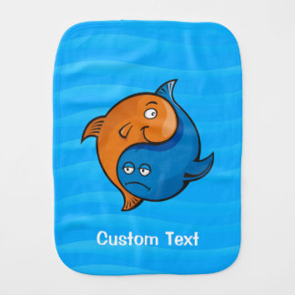 Yin Yang Fish Cartoon Burp Cloth