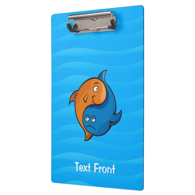 Yin Yang Fish Cartoon Clipboard (Left)
