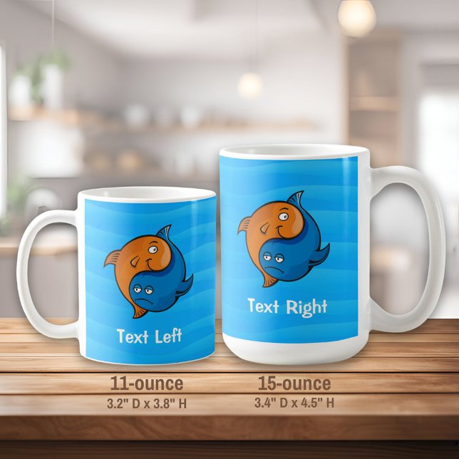 Yin Yang Fish Cartoon Coffee Mug (Creator Uploaded)