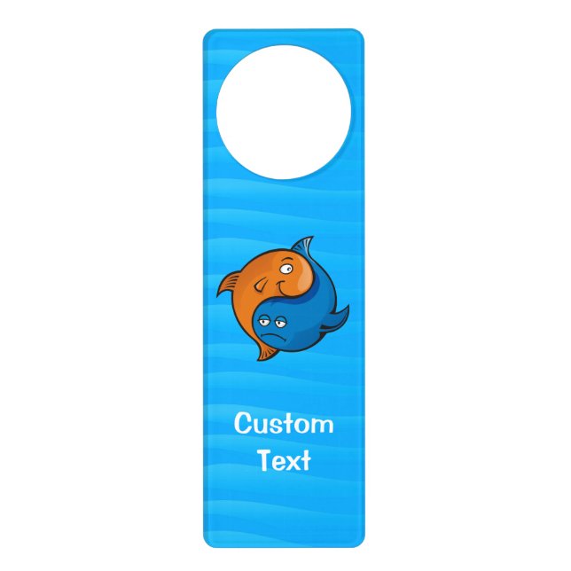 Yin Yang Fish Cartoon Door Hanger (Front)