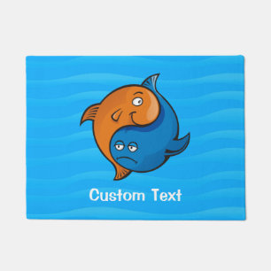 Yin Yang Fish Cartoon Doormat