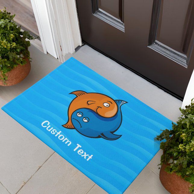 Yin Yang Fish Cartoon Doormat (Creator Uploaded)