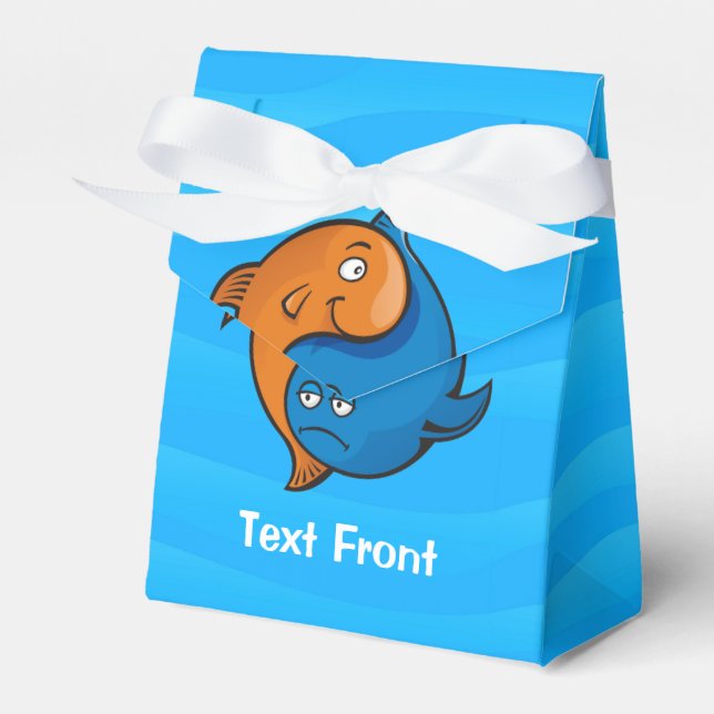 Yin Yang Fish Cartoon Favor Boxes (Front Side)