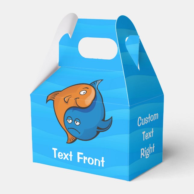 Yin Yang Fish Cartoon Favor Boxes (Front Side)