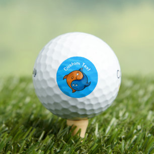 Yin Yang Fish Cartoon Golf Balls