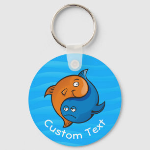 Yin Yang Fish Cartoon Keychain