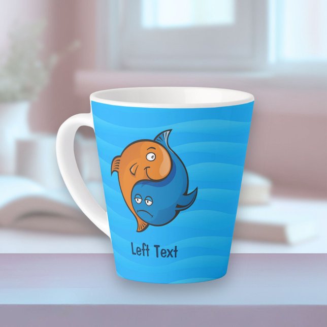 Yin Yang Fish Cartoon Latte Mug (Creator Uploaded)