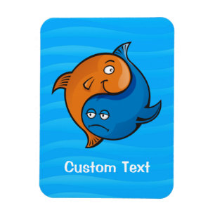 Yin Yang Fish Cartoon Magnet