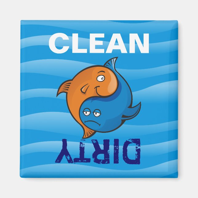 Yin Yang Fish Cartoon Magnet (Front)