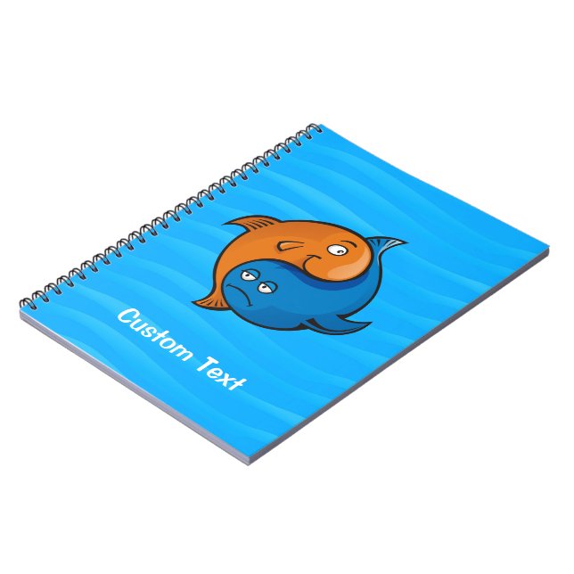 Yin Yang Fish Cartoon Notebook (Left Side)