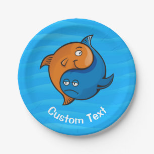 Yin Yang Fish Cartoon Paper Plates