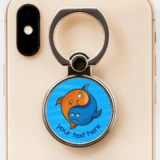 Yin Yang Fish Cartoon Phone Ring Stand