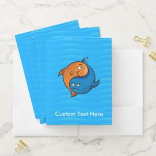Yin Yang Fish Cartoon Pocket Folder