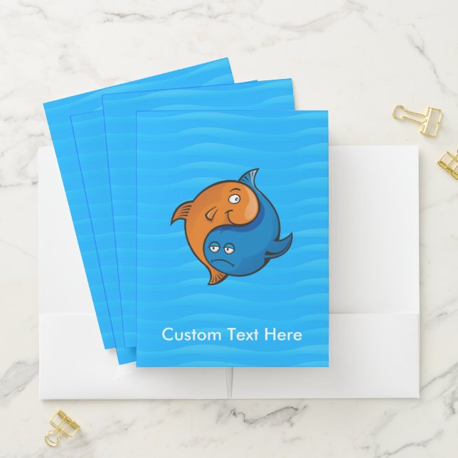 Yin Yang Fish Cartoon Pocket Folder (In Situ)
