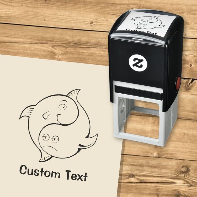 Yin Yang Fish Cartoon Self-inking Stamp (Creator Uploaded)