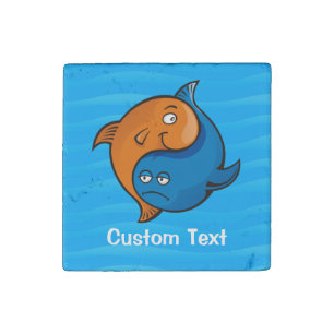Yin Yang Fish Cartoon Stone Magnet