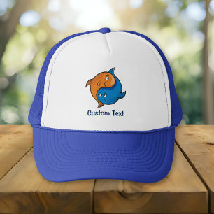 Yin Yang Fish Cartoon Trucker Hat