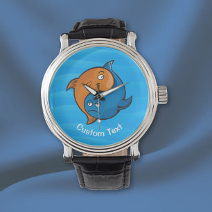 Yin Yang Fish Cartoon Watch