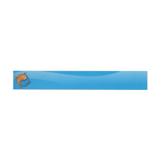 Yin Yang Fish Cartoon Wrap Around Address Label