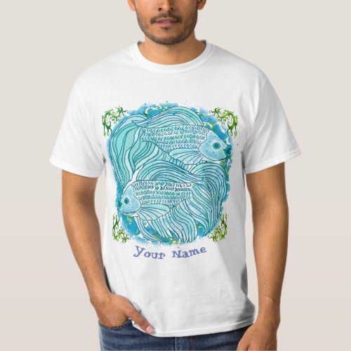 Yin Yang Fish custom name T_Shirt