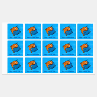 Yin Yang Fish Labels