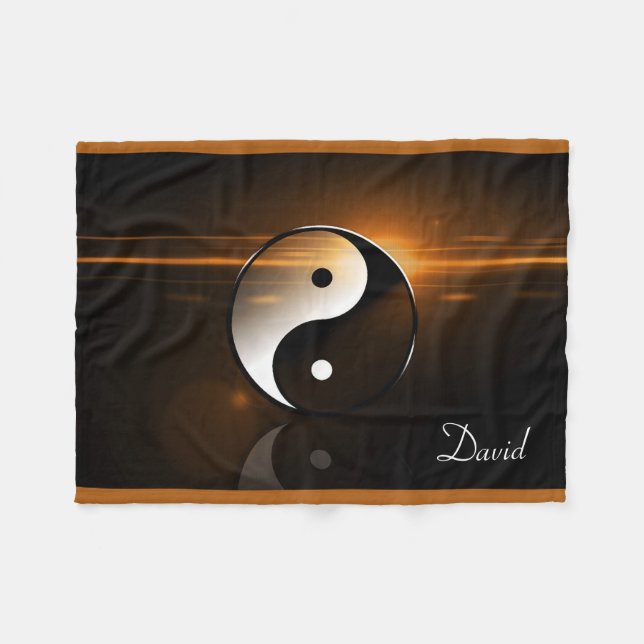 Yin Yang Fleece Blanket (Front (Horizontal))