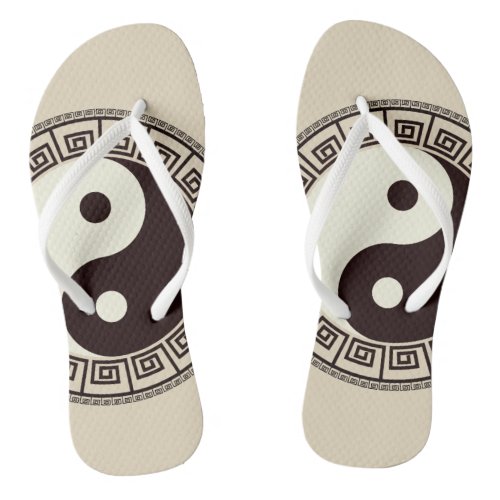 Yin yang flip flops