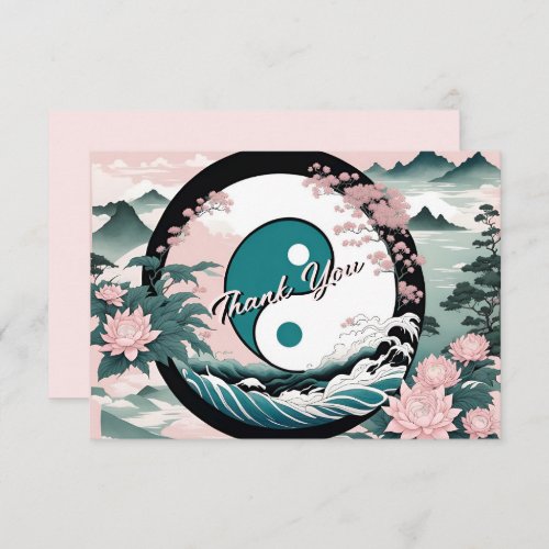 Yin Yang Floral Mountain Thank you