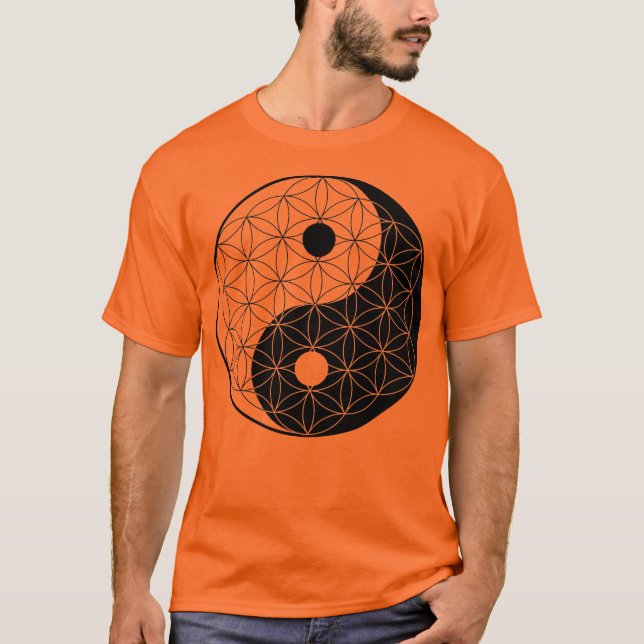 Yin Yang Flower of Life T-Shirt (Front)