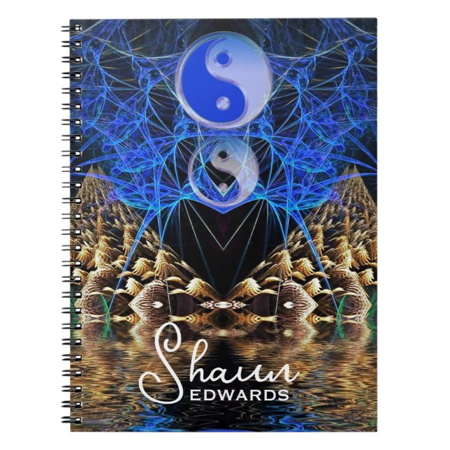 Yin Yang Fractal Visions Notebook (Front)